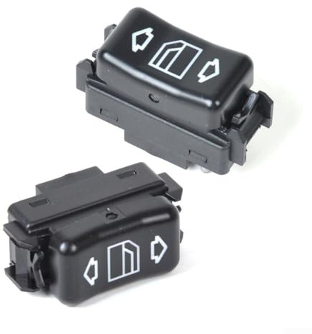 snowchecking Interruttore di alimentazione in vetro, alimentazione per finestrino elettrico per auto elettriche per Mercedes W124 W126 W201