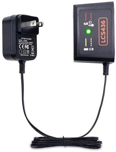 Compatibile con caricabatterie al litio Black and Decker 36V 40V MAX LCS36 LCS40, LCS436 compatibile con batteria Black & Decker 36V 40V MAX LBXR36 LBXR2036 LBX1540 LBX2040 LBX2540