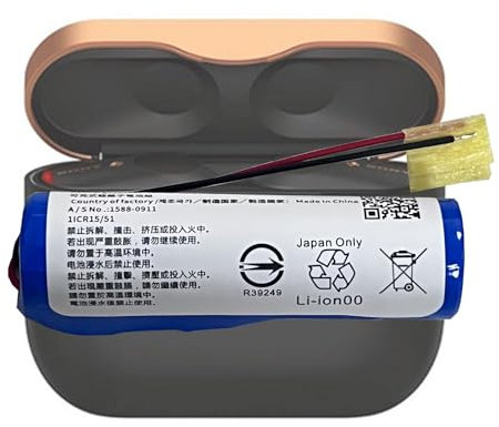 MUKUZI Battery 1000 mAh Compatible with So-ny WF-1000XM3 WF-SP900 Bluetooth Headphones Charging Case (Replacement for 1588-0911)