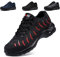 LARNMERN Steel Toe Cap Trainers Mens Safety Trainers Work Lightweight Safety Shoes Work Comfortable Air Cushion Protective Footwear Anti-Puncture (Extraordinary red,11UK/46EU)