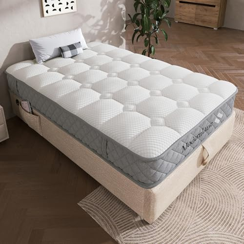 Aceinheu Orthopädische 7-Zonen Taschenfederkernmatratze 90x200x20 cm H3 - Kaltschaum Matratze 20cm hoch, Rollmatratze Atmungsaktiv & Geräuschlos, Oeko-TEX, Ergonomisch für Seitenschläfer (90x200 cm)