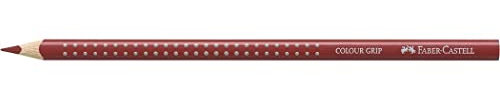 Faber-Castell 112492 - Buntstift Colour GRIP, Farbe Indischrot, für Kinder und Erwachsene, 1 Stück