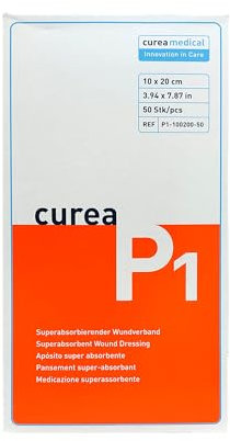 CUREA P1 Superabsorb.Wundverband 10x20cm, 50 St