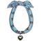 P.S. Schuhmacher Trachtenschmuck Dirndlkette Trachten Schmuck Dirndl Satin-Tuch m. Herz Kette Dirndltuch Trachtenkette Trachtentuch 60x60cm Edelweiß Herzanhänger Dirndlschmuck, Farbe:hellblau