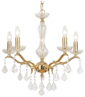 Oaks Lighting 173/5 GO Isabella Deckenleuchte, 5 Lampen, vergoldet