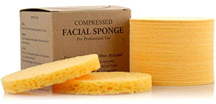 Appearus Compressed Natural Cellulose Facial Sponges 50 Count Yellow