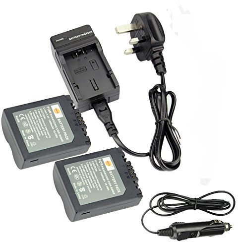 DSTE 2pcs S006E Li-ion Battery + Charger DC62U Compatible for Panasonic CGR-S006, CGR-S006A1B, CGA-S006, DMW-BMA7 and Panasonic DMC-FZ28K, DMC-FZ28S, DMC-FZ30, DMC-FZ30EES, DMC-FZ30EG, DMC-FZ30EGK