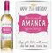 Personalised Pink Shabby Chic Wine, Vodka, Gin, Rum, Whisky Bottle Label – Birthday Any Occasion Gift