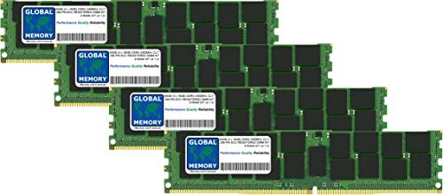 64GB (4 x 16GB) DDR4 2400MHz PC4-19200 288-PIN ECC REGISTRADO DIMM (RDIMM) Memoria RAM Kit para SERVIDORES/Estaciones DE Trabajo/Placas Base (8 Rank Kit CHIPKILL)