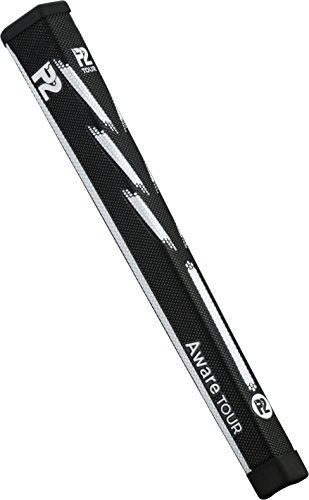 P2 Putter Grips Aware Tour Putter Grip, Black, Textured, 51g