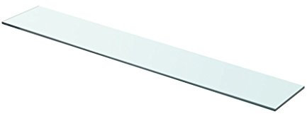 Festnight Glas Ersatzteile Regalboden 8 mm Glas Glasboden Einlegeboden Tragf?higkeit bis 15 kg Transparent 80 x 12 cm