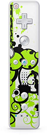 Skins4u Aufkleber Design Schutzfolie Vinyl Skin kompatibel mit Nintendo Wii Remote Controller Simple Green