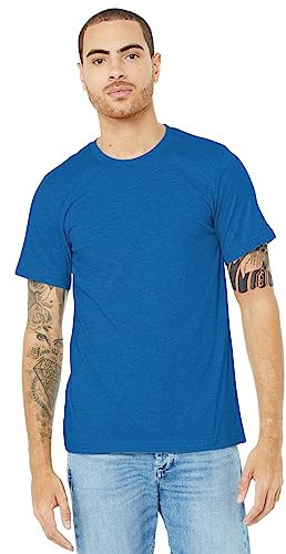 Bella Canvas Adults Unisex Heather CVC T-Shirt (L) (Heather Columbia Blue)
