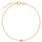 Carleen Solide 18 Karat 750 Gelb Gold Armband mit Echt Natürlich Diamant 0.015 ct Charm Bracelet Minimalistisch Geschenk Schmuck für Damen Mädchen - Verstellbar Armkette: 17 + 3 cm