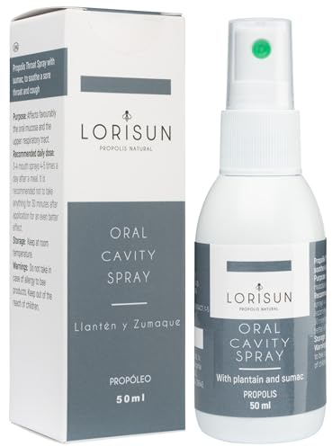 Lorisun Propoli Spray Gola | Spray per la Bocca | Mal di Gola e Infiammazione Orale | Propoli Naturale | Antinfiammatorio | Antibatterico | 50 ml