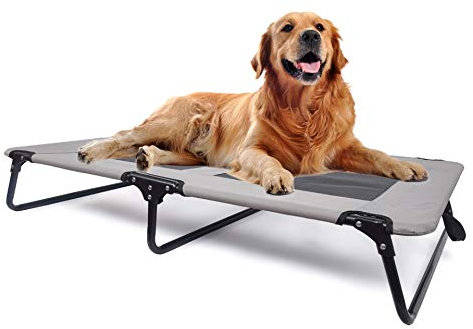 Hearthrousy Hundebett Outdoor Grosse Hunde Hundeliege Faltbar Klappbar Erhöhtes Faltbares Tragbares Großes Haustier Bett für Hunde Katzen Und Andere Haustiere 7752cm