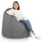 Italpouf Sitzsack XL, Riesensitzsack, Sitzkissen, Indoor & Outdoor, Sitzsack Sessel für Kinder und Erwachsene, EPS Perlen Füllung, Abnehmbarer Bezug, Wasserdicht, Zertifiziert, Grau