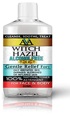 Pure & Natural Alcohol Free Witch Hazel Distillate | Natural Toner & Astringent | (50ML No Alcohol, Chemical & Paraben Free)