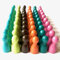 Spielfiguren aus Holz für Brettspiele, Bunte Mischung, besondere Farben, Halmakegel Gr. 12/24 mm, 60 Stück (6x10) (Omas Sofa: Mandarin, Altrosa (=Pink), Lemon, Helltürkis, Türkis, Braun)