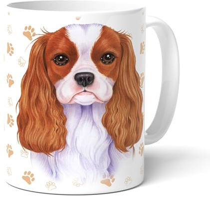 KING CHARLES SPANIEL - Tasse mit passenden Spruch. Kaffeetasse mit Hundezeichnung. Gefäß mit Griff. Tasse, Teetasse, Kaffeebecher, Häferl. Praktisches Geschenk für alle Hunden Liebhaber.