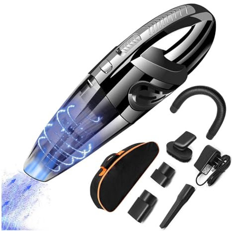 Aspiradora de Mano, aspiradora de Coche inalámbrica con succión Fuerte de 6,5 Kpa, Mini aspiradora de Mano inalámbrica de 120 W para Coche/hogar/Oficina/Mascota