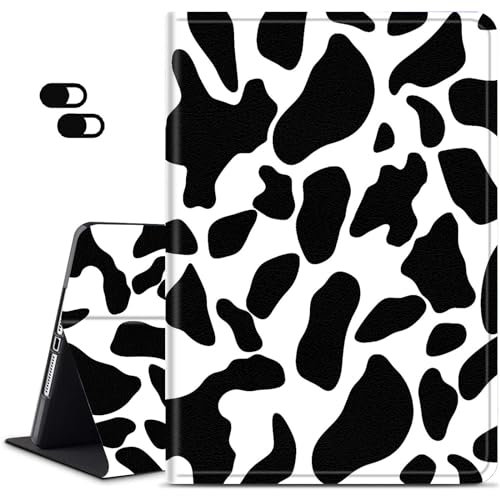 Funda para iPad 10.2 Tablet, iPad 8.ª generación 2020/iPad 7.ª generación 2019, Dikoer Slim Soporte Ajustable Concha trasera Cubierta Inteligente para iPad 10.2 pulgadas, Impresión de vaca
