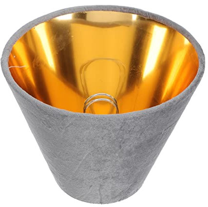 SOLUSTRE Tuch- Lampenschirm Barrel- Stoff Kleiner Lampenschirm für Tischlampe Und Bodenlicht E27 Gold- Futter- Tischlampe- Schatten- Lampe- Zubehör- Grau