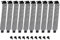 EMSea 10 Stück Computer PCI Slot Staubfilter Abdeckplatte Staubleitbleche Metall Abdeckung mit Befestigungsschrauben, Schwarz