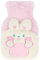 MilyaDE 350ml Wärmflasche mit Bezug Plüsch Bettflasche Wärmebeutel Fleeceüberzug Flauschig Waschbar, Rosa Hase