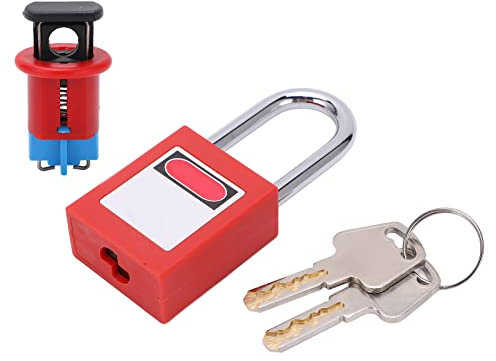 Cadenas de Sécurité avec Clés pour Disjoncteur Industriel, Dispositif de Verrouillage Universel en Acier Inoxydable pour Maintenance Électrique et Industrielle (Lot de 2)