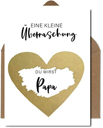 The Life Barn Rubbelkarte Du wirst Papa Überraschung Schwangerschaft verkünden