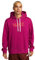 Nike -Felpa con Cappuccio -Cappuccio Regolabile -Bordo E Polsini A Costine -Scritta Regular Fit S Viola Viola/Rosso