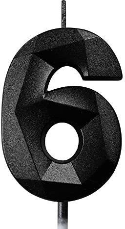 Geburtstagskerzen Zahlen Kerze 6 Tortendeko 6. Geburtstag Junge Mädchen Kerzen Geburtstag Schwarz 0-9 Zahlen Geburtstagskerzen für Torte