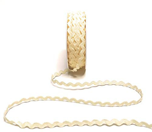 s.dekoda Zackenlitze 20m x 10mm (5/10) Creme Beige Wellenband Dekoband