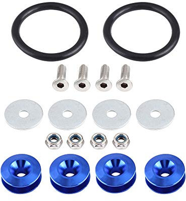 Auto Stoßstange Unterlegscheibe, Schnellverschlüsse Aluminium-Legierung Autostoßstange Schnellverschluss Motorraum Schnellverschluss Stoßfänger für Kotflügel Gepäckräume (Blau)