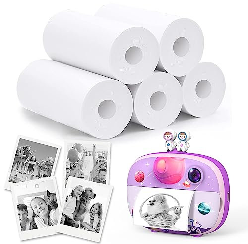Appareil Photo Numérique Impression Enfant, 2,4 Pouces Appareil Photo Instantané Papier d'impression 1080P HD Caméra Jouet aevc Carte TF 32 Go,Cadeau pour Filles Garçons 3-12 Ans (Papier d'impression)