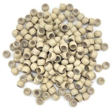 Mebamce Nano-Ringe mit Silikonfutter, für Nano-Haarverlängerungen, Nano-Perlen, 3,0 mm (Außendurchmesser), 1,0 mm (ID), 2,0 mm (L), 5 Farben optional, Blond, 200 Stück