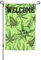 Willkommensgartenflagge, Unkraut, Gras, Totenkopf, Hofflaggen, wetterfest, Bauernhaus, Outdoor, Veranda, Dekoration, Heimdekoration, 30,5 x 45,7 cm