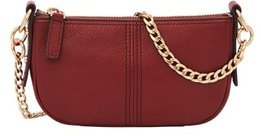 Fossil Jolie Rote Leder Crossbody-Tasche für Frauen