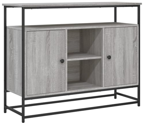 vidaXL Sideboard Grau Sonoma 100x35x80 cm Holzwerkstoff