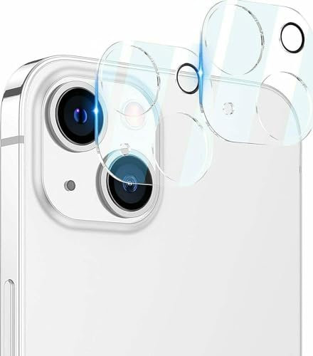 Cracksin [2 Stück] Kameraschutz für iPhone 14 [6.1-Zoll] /iPhone 14 Plus [6.7-Zoll] Objektivschutz 3D 9H Härte Kamera Schutzglas Linse Panzer Schutz Glas Klar