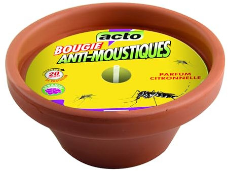 Acto - Bougie Citronnelle Géraniol en Pot de Terre Cuite: Élégance et Protection