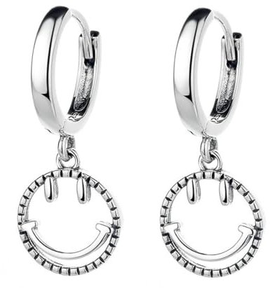 Ohrstecker 925 Sterling Silber Smiley Ohrringe