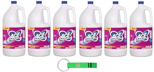6x Ace Candeggina Più +Denso Armonie Floreali - igienizza superfici e bucato in profondità - Flacone 2,5Lt + Portachiavi Beni Culinari in Omaggio