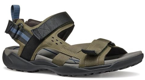 Geox U Terreno + Grip B, Sandalia Deportiva Hombre, Military, 39 EU