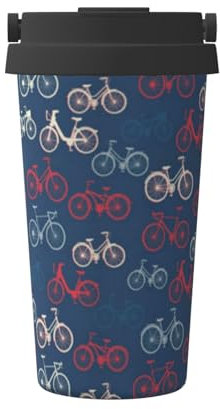 Bikes Bicycle Cycling Travel Mug 17oz/500ml Insulated Coffee Cup Insulation Stainless Steel Bottle for Hot & Cold Water Coffee and Tea