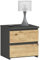 Kommode mit 2 Schubladen Kommode Schlafzimmer Flur Wohnzimmer Organizer Kommode mit Schubladen 40 cm breit 40 cm hoch | graphit-Artisan Eiche Holz Highboard Sideboard Mehrzweckschrank Schrank schmal