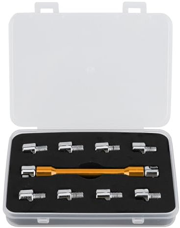 Zohisin Juego de Llaves CNC para radios de Motocicleta 0 6. Longitud 93mm 3, 7 Pulgadas para la mayoría de los Motociclistas (B (Oro))