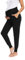 Shen&Qege Pantalon de loisirs pour femmes enceintes, leggings de maternité, pantalon de grossesse confortable, Taille croisée noire, XL