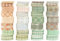 Songdao Grille Washi Tape Set 36 Rouleaux Tissu écossais Masking Tape Ruban adhesif decoratif pour Scrapbooking Artisanat de Bricolage (3-Green & Brown)